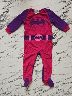 DC Comics Pink and Purple Batgirl One-Piece Pajamas